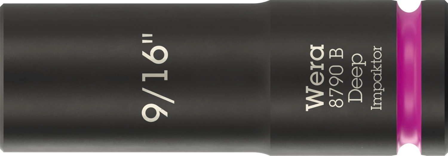 Wera 05005569001 8790 B Impaktor Deep Lange Krachtdop - 9/16"- Zeskant - 63mm