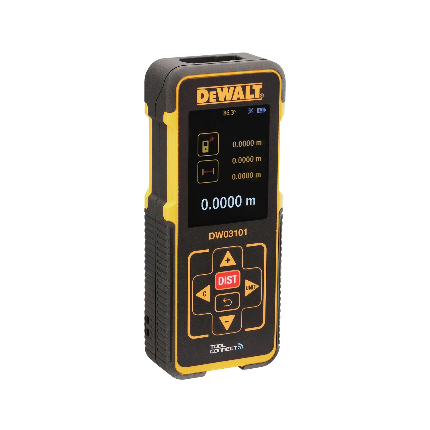 DeWALT DW03101-XJ Afstandsmeter In Tas - Bluetooth -100m - Rood - IP54
