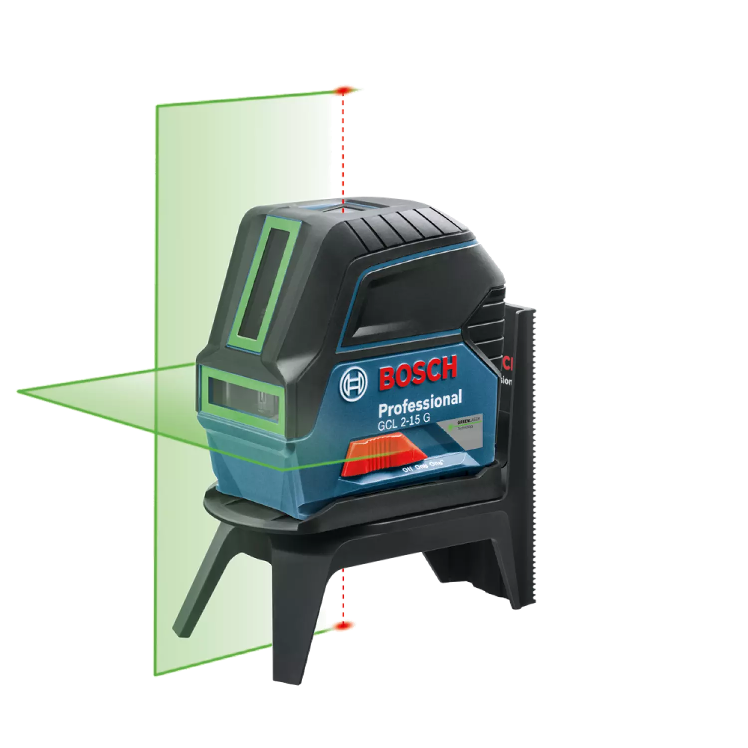 Bosch GCL 2-15 G Kruislijnlaser Met Loodlijnfunctie + Wandhouder In Koffer - 15m - Groen thumbnail 2