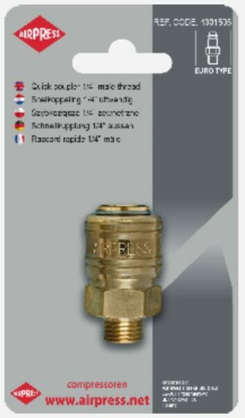 Airpress 4346858 - Snelkoppeling Type Orion 1/4"Uitwendig