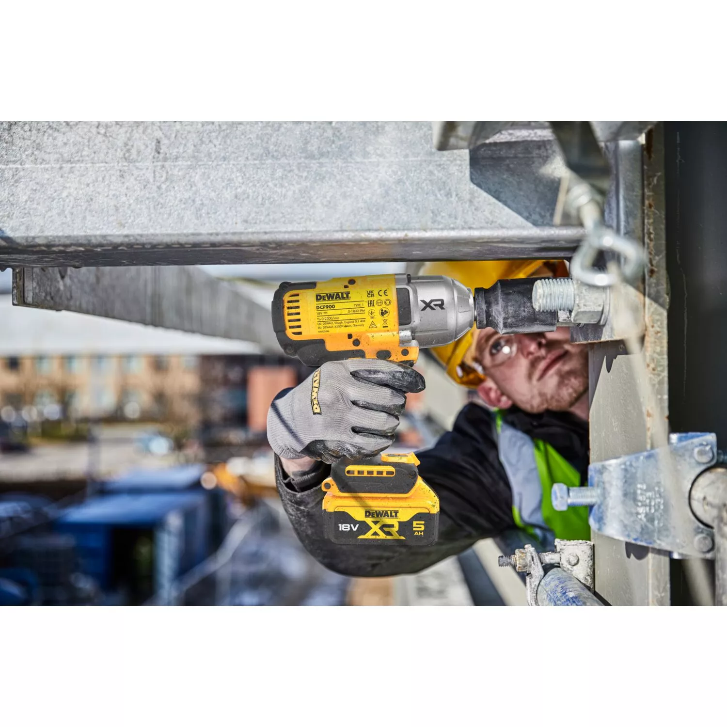 DeWALT DCF900P2T 18V Li-ion Accu Slagmoersleutel Set (2x 5.0Ah Accu) In TSTAK - 1/2''- 1898Nm thumbnail 4