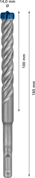 Bosch 2608900119 EXPERT Hamerboor SDS Plus-7X - 14x100x165mm - Detailed view of the product