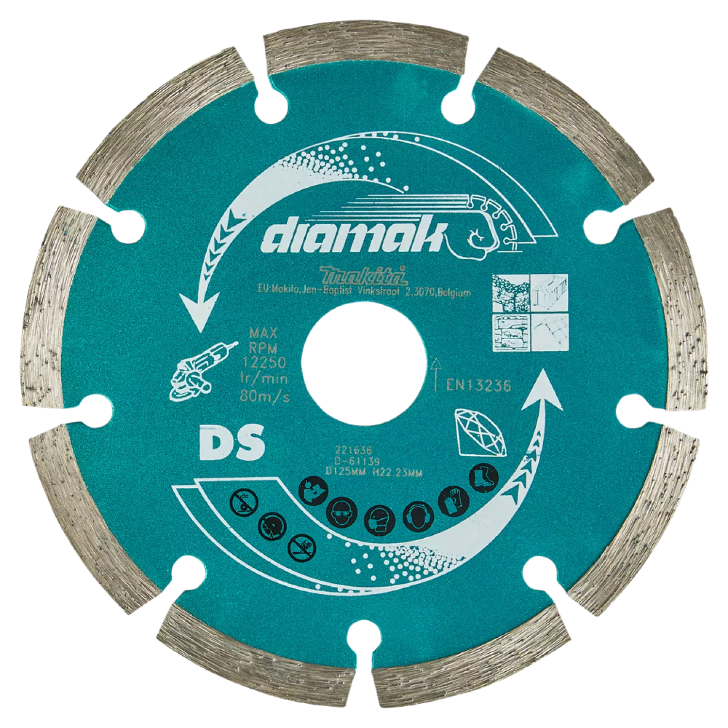 Makita P-45761 / D-61139 Diamantdoorslijpschijf - 125 X 22,23mm - Universeel thumbnail 3