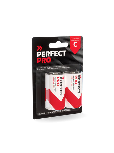 PerfectPro B-C2 Batterij NiMH 4000 MAh, 2 Stuks C - Detailed view of the product