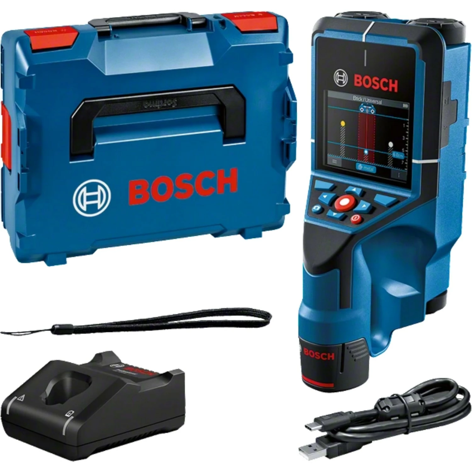 Bosch D-tect 200 C Detector Muurscanner Set (1x 2,0Ah) In L-Boxx - 200mm