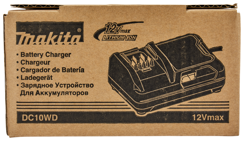 Makita DC10WD 10.8/12V Li-Ion Lader - Detailed view of the product