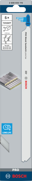 Bosch 2608655115 PRO T1018AFP Decoupeerzaagbladen Senwich - Metaal (5st) - Detailed view of the product