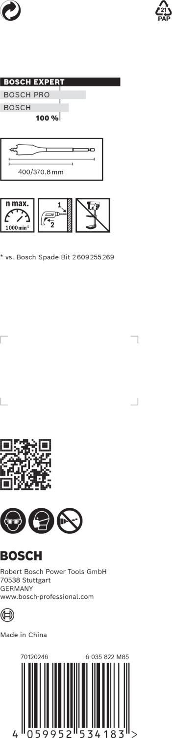 Bosch 2608900344 EXPERT Speedboor Self Cut Speed - Zeskantschacht - 17x400mm thumbnail 3