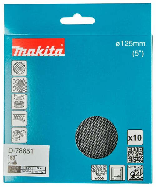 Makita D-78651 Schuurnet - 125mm K80 - Detailed view of the product