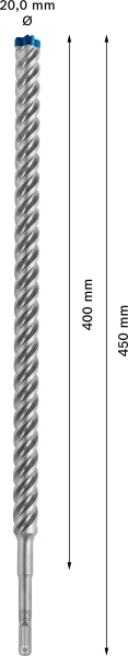 Bosch 2608900143 EXPERT Hamerboor SDS Plus-7X - 20x400x450mm - Detailed view of the product