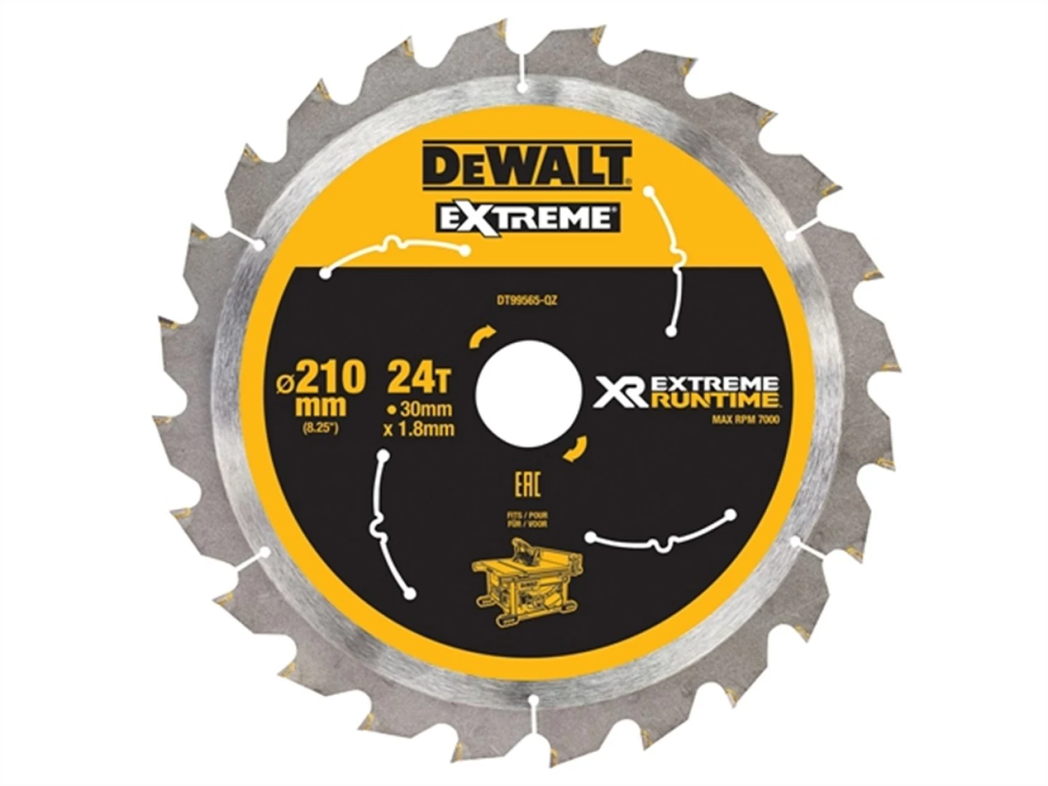 DeWALT DT99565 XR Cirkelzaagblad - 210 X 30 X 24T - Hout
