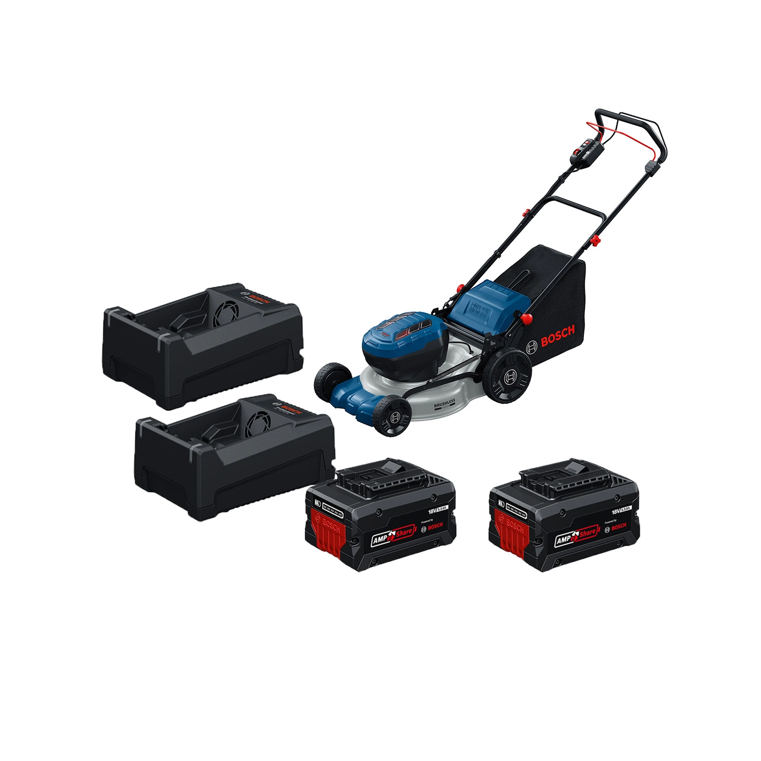 Bosch GRA18V2-46SP 36V (2x 18V) Set Accu Grasmaaier Set (2x 5,5Ah) - 46cm