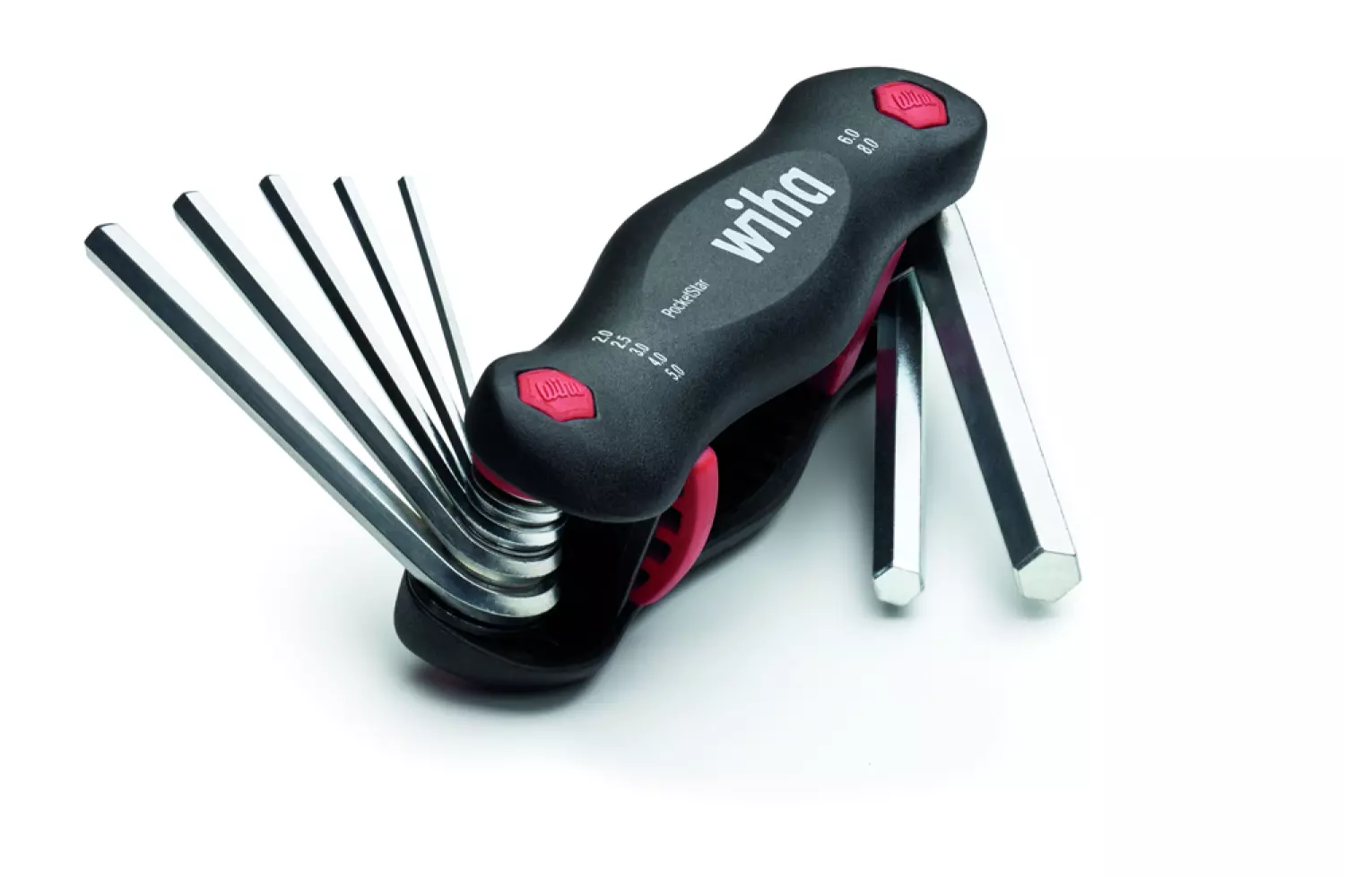 Wiha 351 PG7 7-delige Mini PocketStar Inbussleutelset - Uitklapbaar Model - 2-8mm thumbnail 2