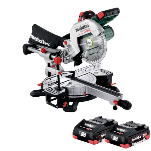 Metabo KGS 18 LTX BL 216 LiHD Accu Afkortzaag Set (2x 8Ah) - 216 X 30mm afbeelding