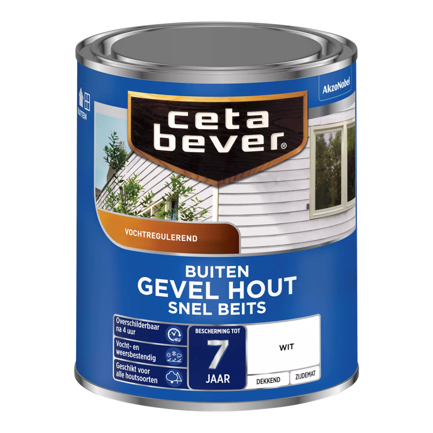 Cetabever Gevel Hout Snel Beits Dekkend - Wit - 0,75L