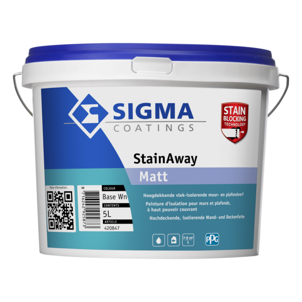 sigma stainaway matt lichte kleur 5 ltr