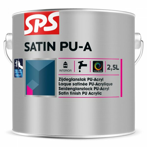 SPS Satin PU-A verf - lak- zijdeglans RAL 9010 - Binnenlak