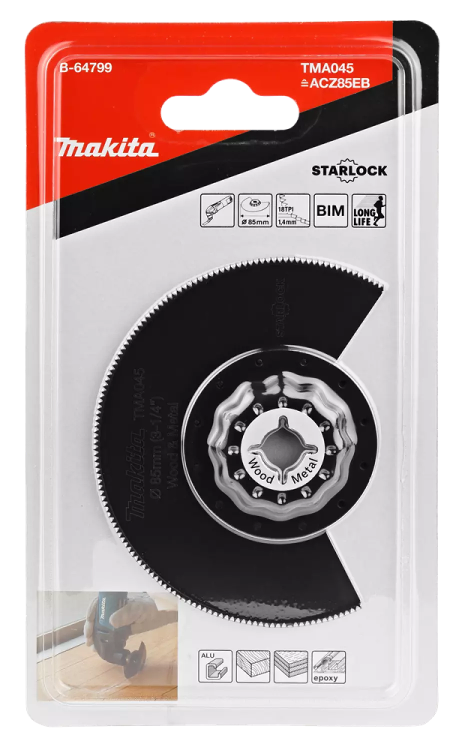 Makita TMA045 Bi-metalen Segmentzaagblad - 85mm thumbnail 3