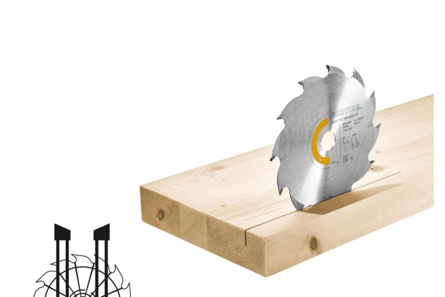 Festool 205763 Cirkelzaagblad - HW 168x1,8x20 - 16T - Hout thumbnail 2