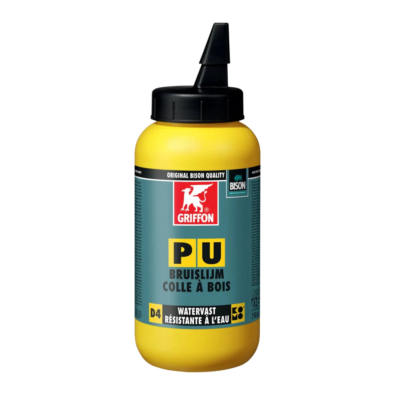 Griffon Professional 6313556 Konstruktie Bruislijm D4 - Bruin (Transparant) - Flacon - 750gr