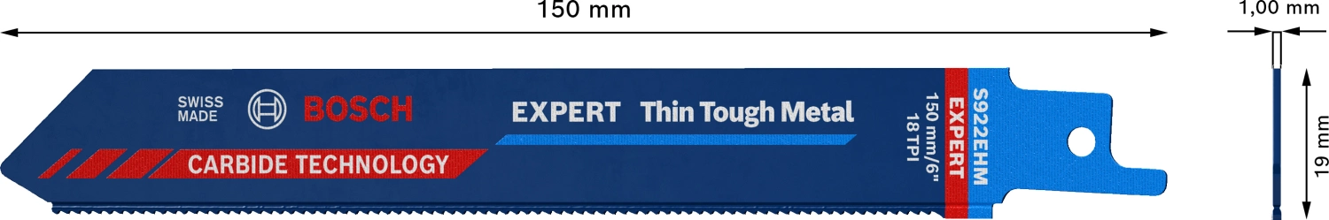 Bosch 2608900360 EXPERT Reciprozaagblad S922EHM Thin Tough Metal thumbnail 4
