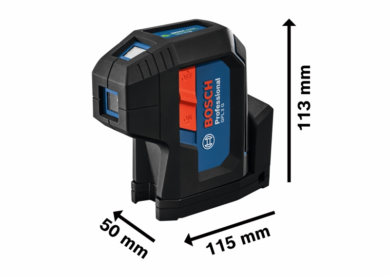 Bosch GPL 3 G Puntlaser Incl. Batterijen In Etui - 30m - 3 Punten - IP65 - Detailed view of the product