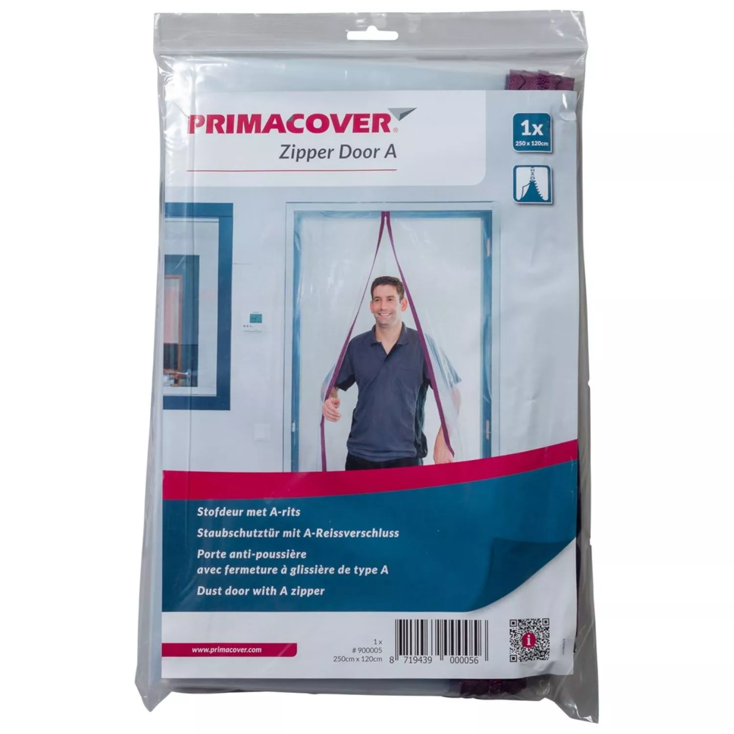 Primacover Stofdeur Met Rits - 220cm X 120cm