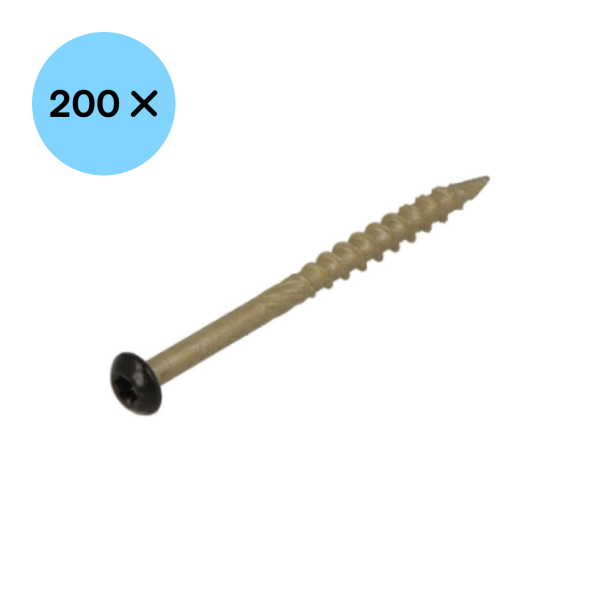 DynaPlus 0284.08.25605 Gevelschroef - TX15 - 4.0 X 40/22mm - Cilinderkop - Deeldraad - Gecoat (200st) - Detailed view of the product