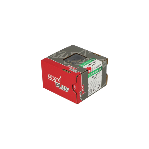 DynaPlus 0284.08.25605 Gevelschroef - TX15 - 4.0 X 40/22mm - Cilinderkop - Deeldraad - Gecoat (200st) - Detailed view of the product
