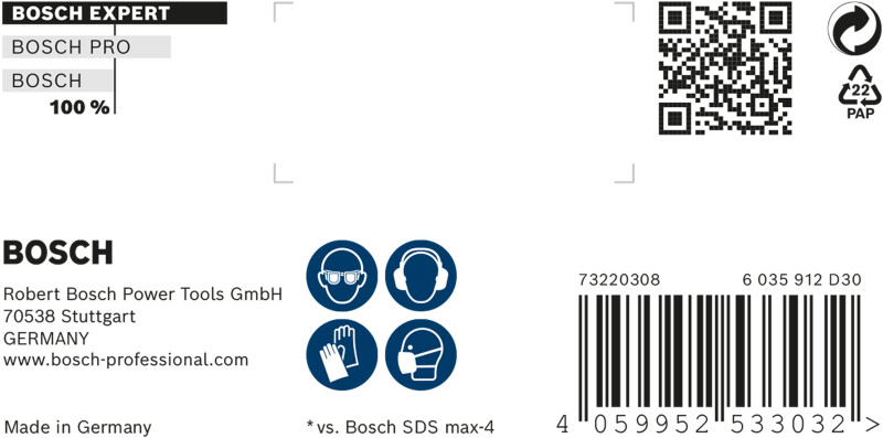 Bosch 2608900229 EXPERT Hamerboor SDS Max-8X - 20x400x520mm - Detailed view of the product