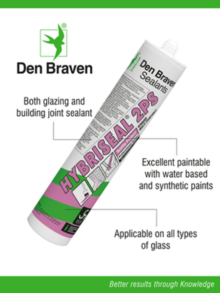 Zwaluw Den Braven Hybriseal 2PS Zwart 290ml Koker - Detailed view of the product