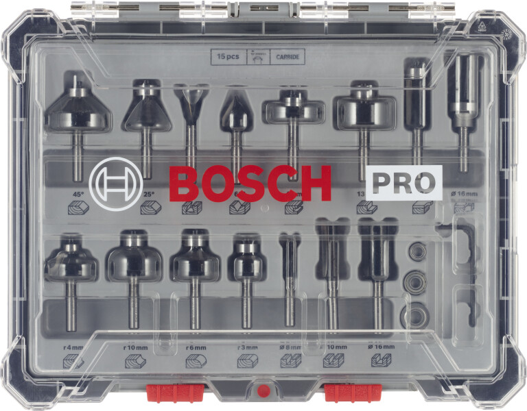 Bosch 2607017471 15-delige Frezenset In Cassette - 6mm - Default image for the product